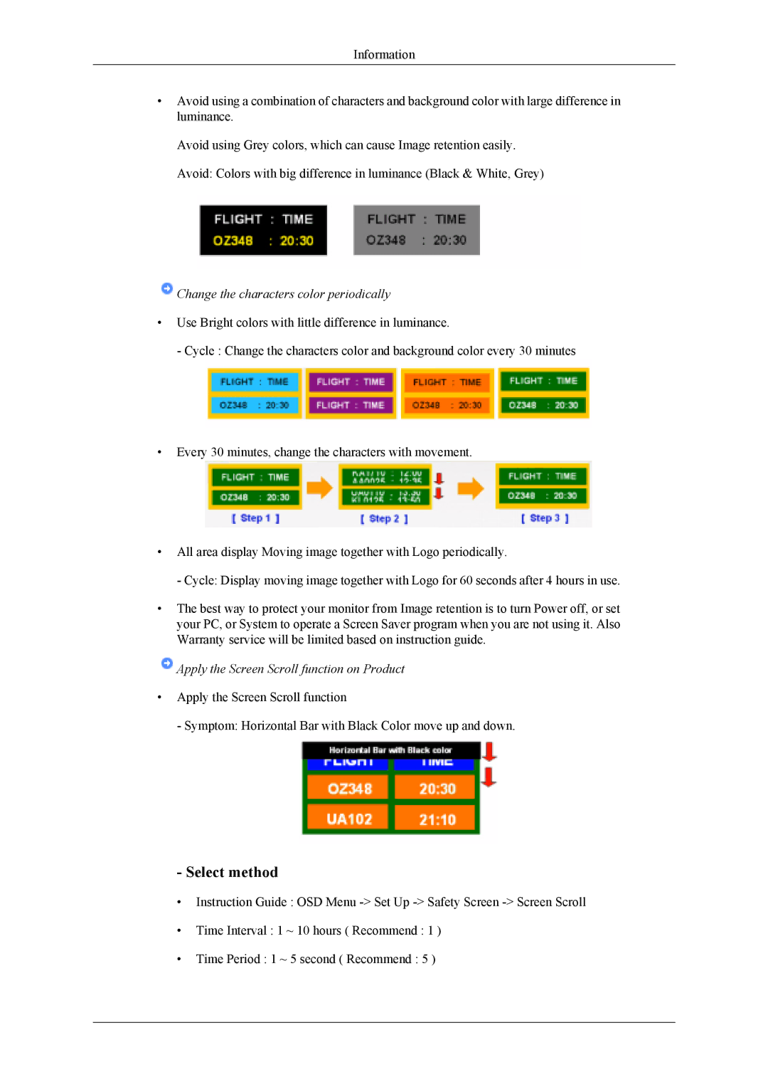 Samsung LH40MSPLBM/EN, LH40MSTABB/EN, LH46MSTABB/EN, LH46MWTLBN/EN, LH40MSPLBM/XJ, LH40MSTLBM/ZA, LH46MSTLBM/EN Select method 