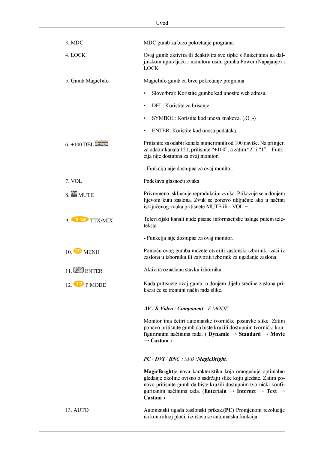 Samsung LH46MSTLBB/EN, LH40MSTLBM/EN, LH40MWTLBN/EN manual AV / S-Video /Component P.MODE, → Custom 