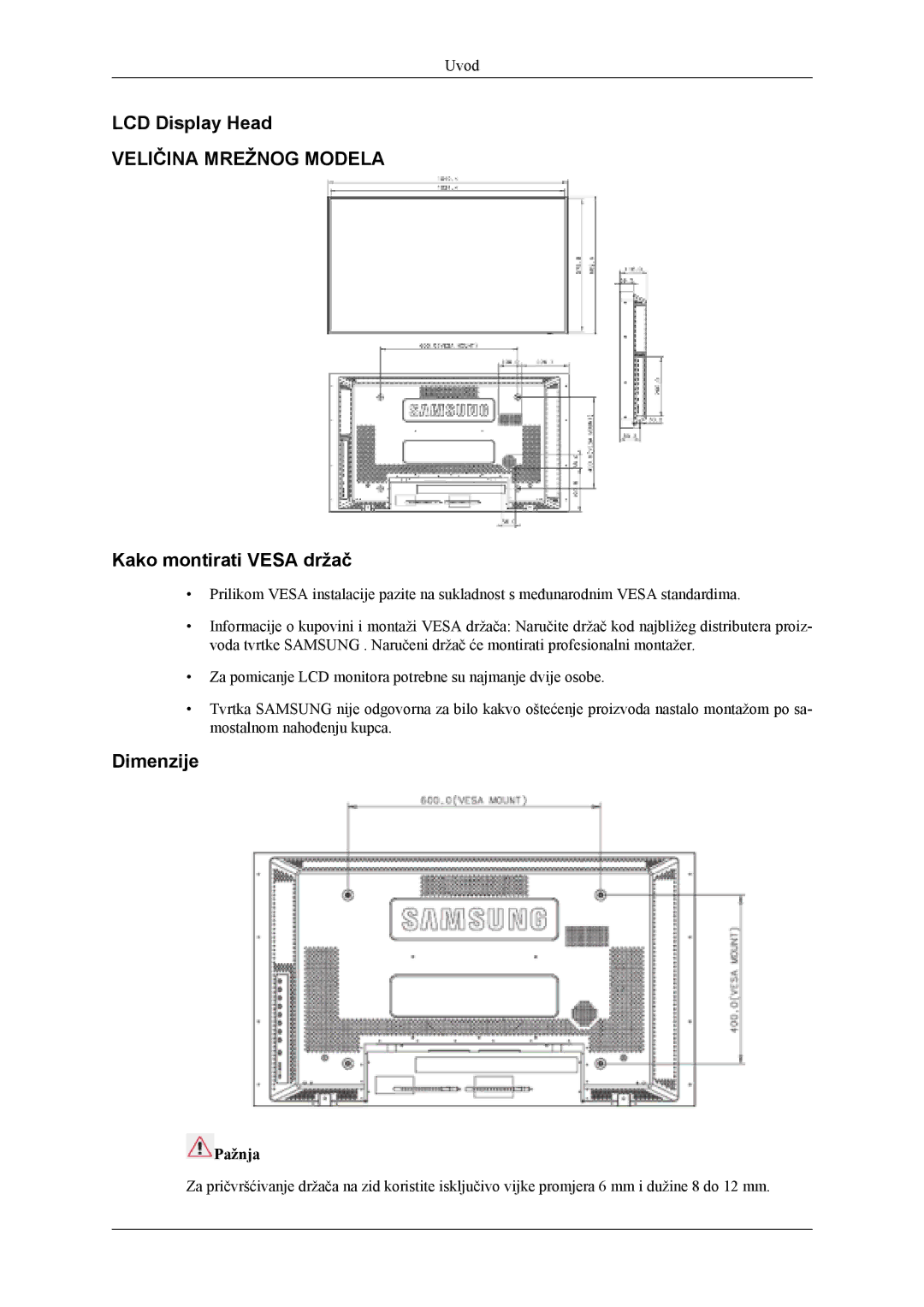 Samsung LH40MWTLBN/EN, LH40MSTLBM/EN, LH46MSTLBB/EN manual LCD Display Head 