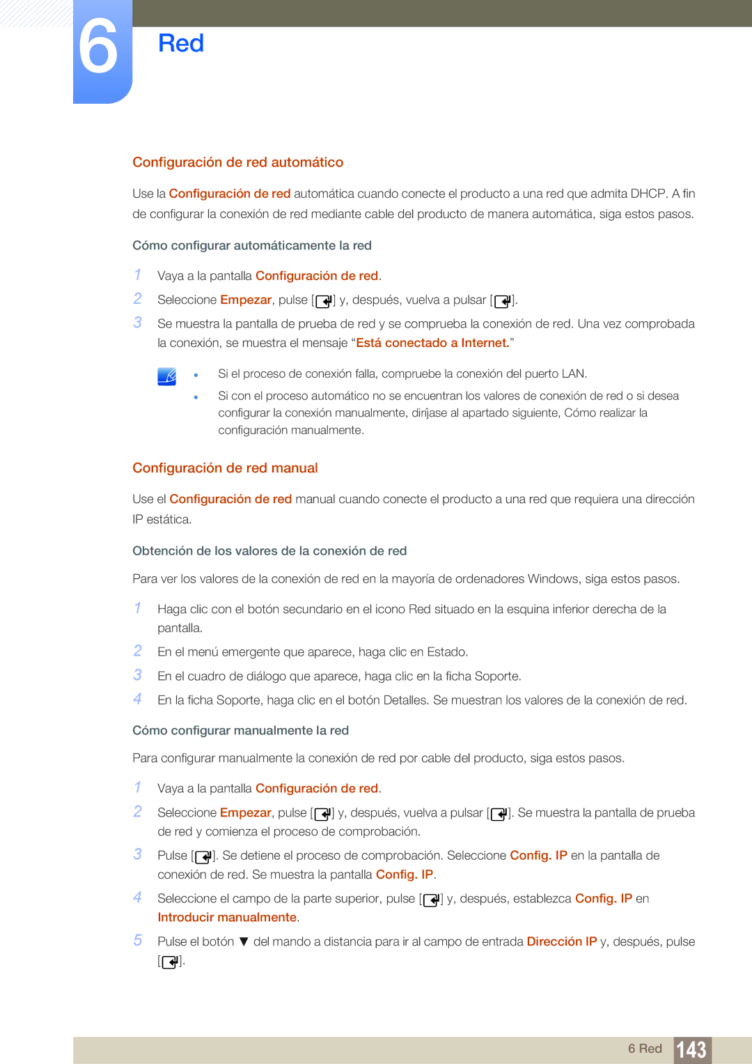 Samsung LH46DECPLBC/EN Configuración de red automático, Configuración de red manual, Cómo configurar manualmente la red 