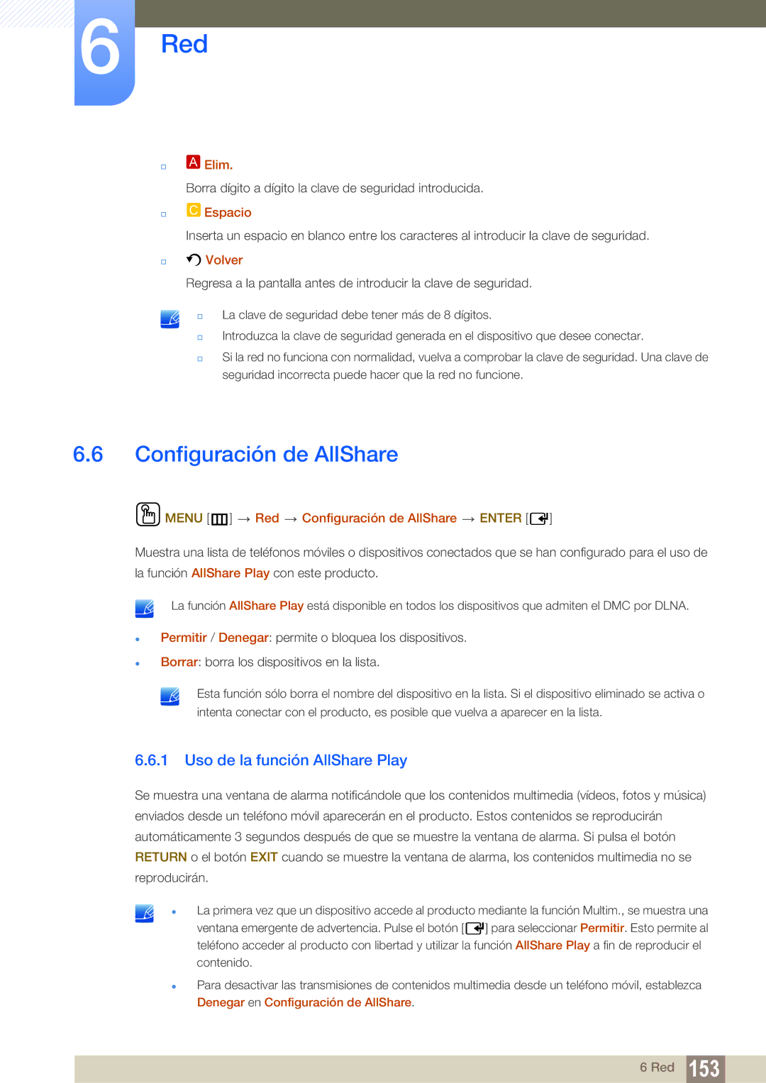 Samsung LH46DECPLBC/EN, LH40PECPLBC/EN, LH55PECPLBC/EN manual Configuración de AllShare, Uso de la función AllShare Play 