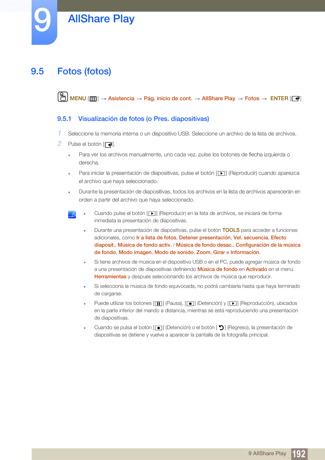 Samsung LH46PECPLBC/EN, LH40PECPLBC/EN, LH55PECPLBC/EN manual Fotos fotos, Visualización de fotos o Pres. diapositivas 