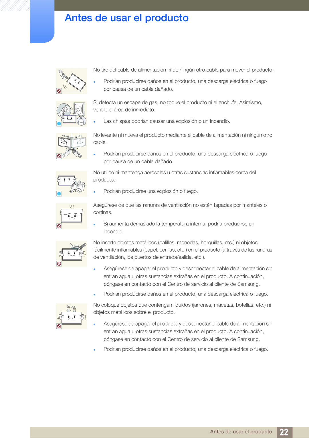 Samsung LH46PECPLBC/EN, LH40PECPLBC/EN, LH55PECPLBC/EN, LH46DECPLBC/EN, LH40DECPLBC/EN manual Gas 