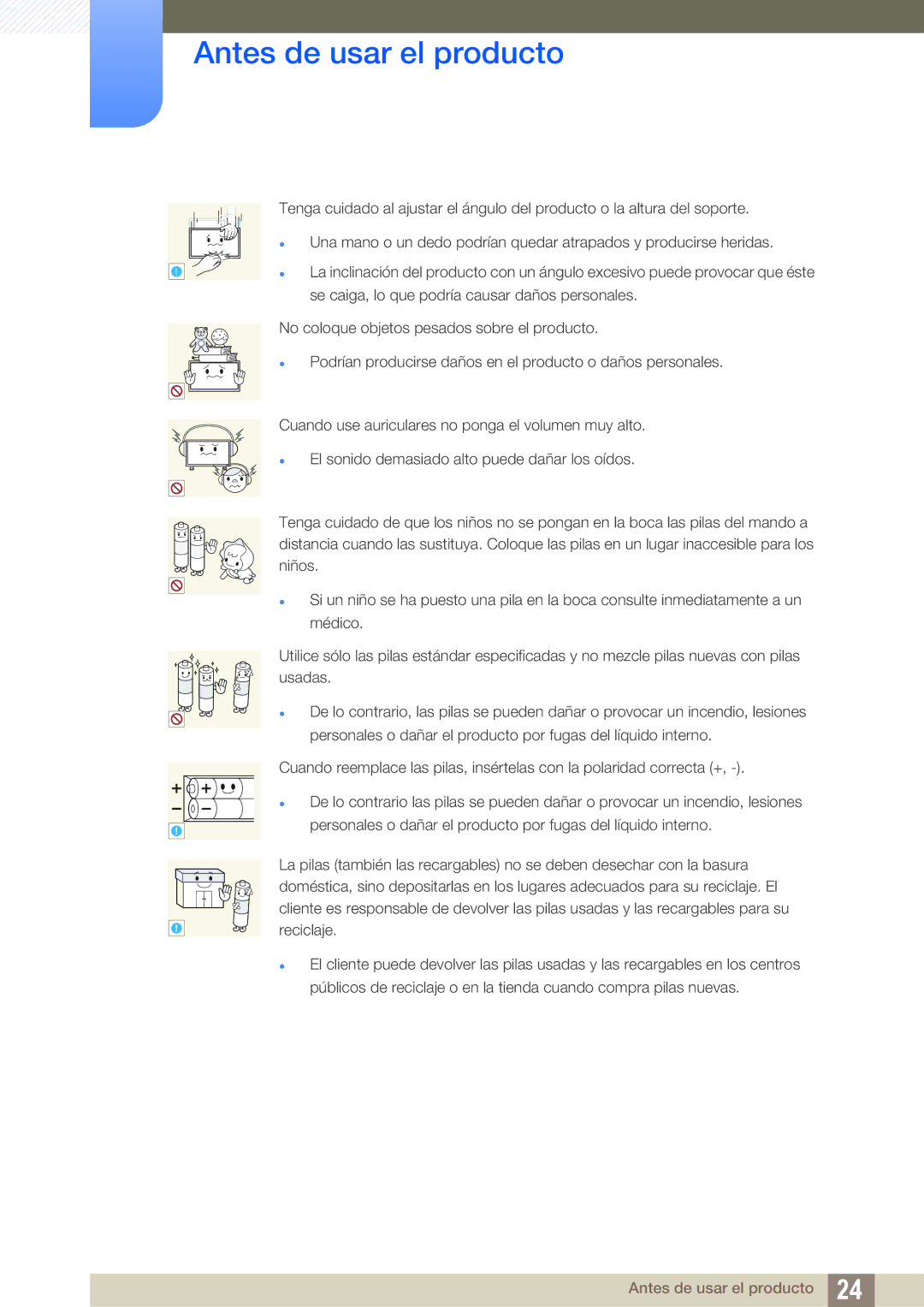 Samsung LH40DECPLBC/EN, LH40PECPLBC/EN, LH55PECPLBC/EN, LH46PECPLBC/EN, LH46DECPLBC/EN manual Antes de usar el producto 