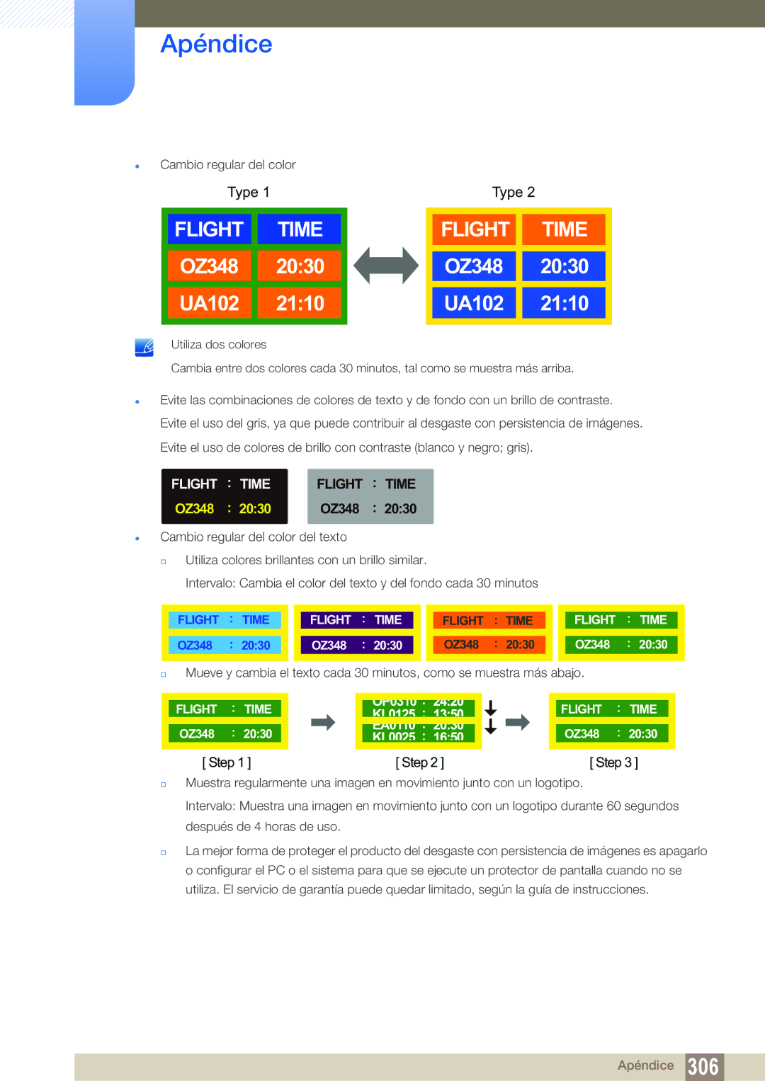 Samsung LH55PECPLBC/EN, LH40PECPLBC/EN, LH46PECPLBC/EN, LH46DECPLBC/EN, LH40DECPLBC/EN manual Flight Time 