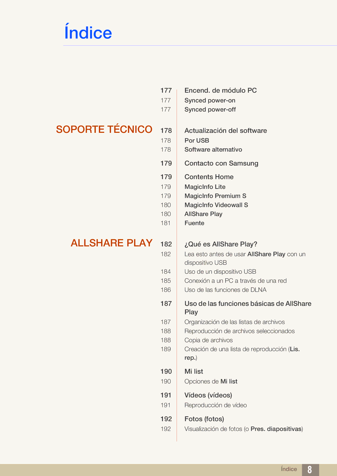 Samsung LH46DECPLBC/EN, LH40PECPLBC/EN, LH55PECPLBC/EN, LH46PECPLBC/EN, LH40DECPLBC/EN manual Soporte Técnico 