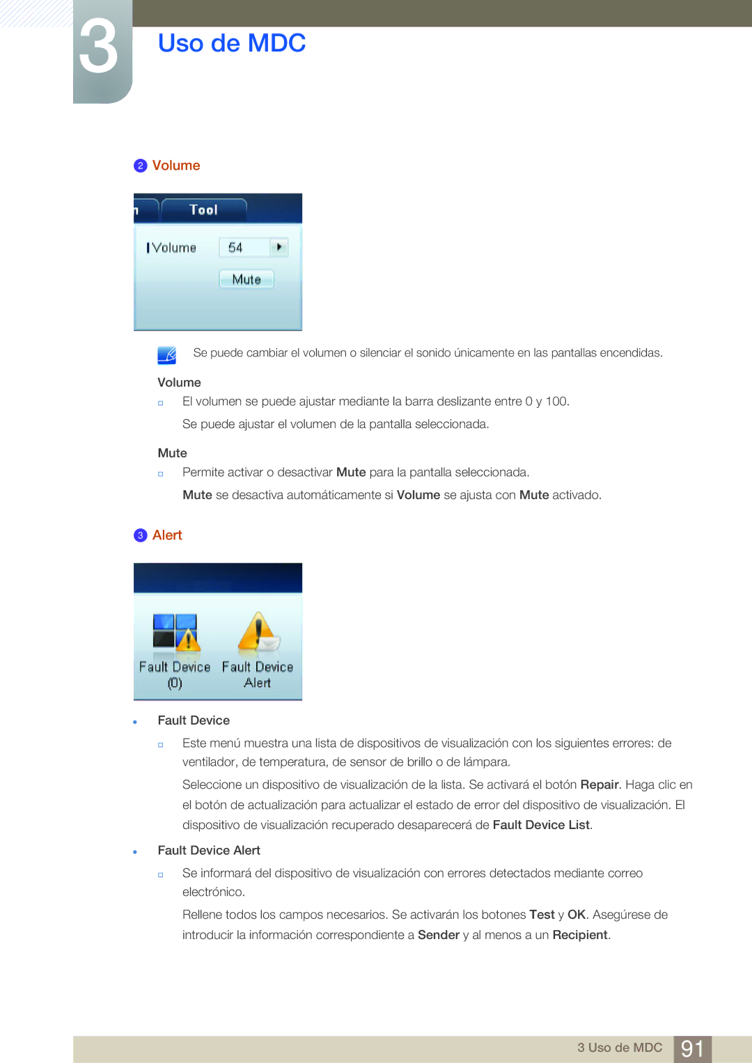 Samsung LH55PECPLBC/EN, LH40PECPLBC/EN, LH46PECPLBC/EN, LH46DECPLBC/EN, LH40DECPLBC/EN manual Volume, Alert 