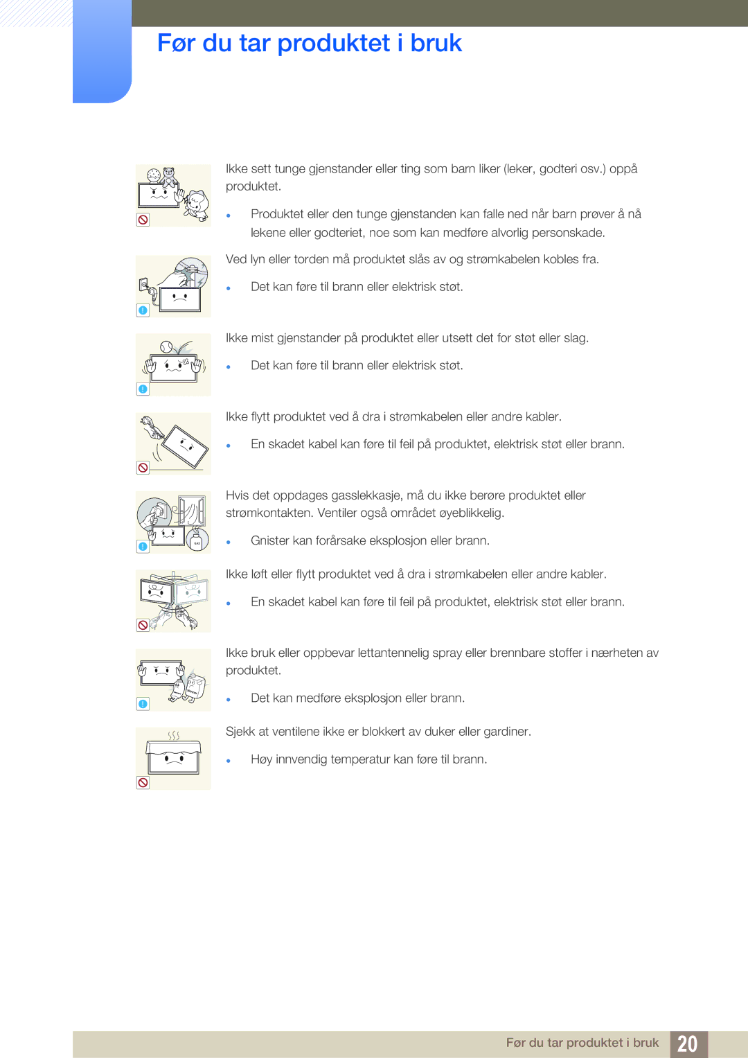 Samsung LH40PECPLBC/EN, LH55PECPLBC/EN, LH46PECPLBC/EN, LH46DECPLBC/EN, LH40DECPLBC/EN manual Gas 