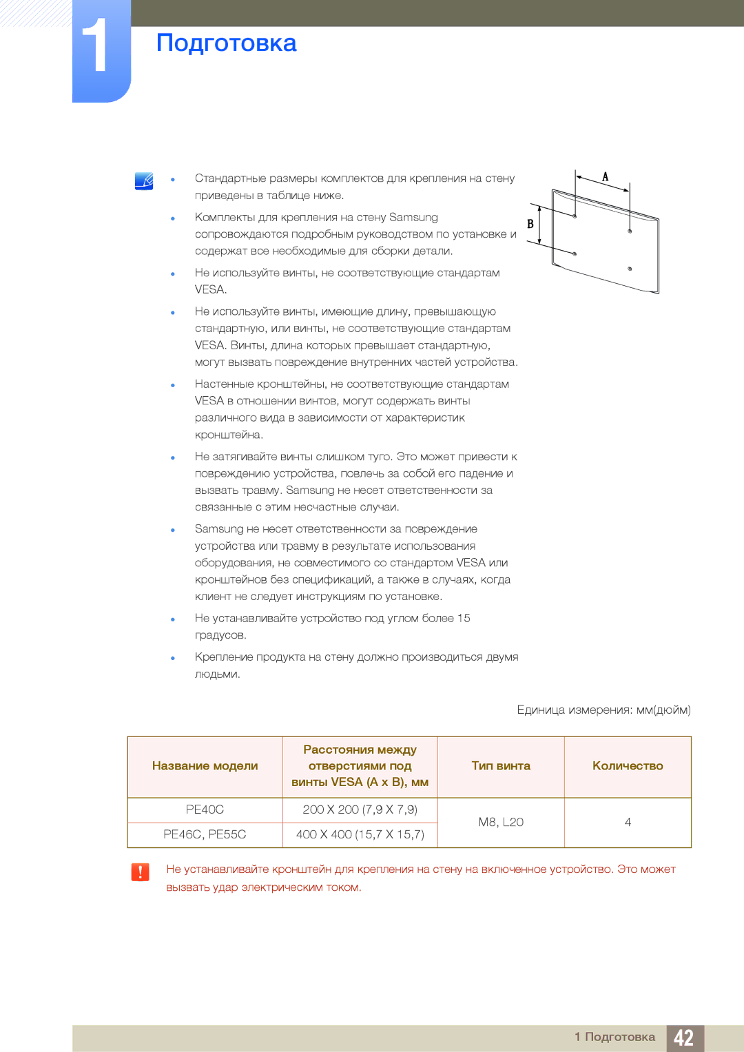 Samsung LH46PECPLBC/EN, LH40PECPLBC/EN, LH55PECPLBC/EN, LH46DECPLBC/EN, LH40DECPLBC/EN manual PE40C 