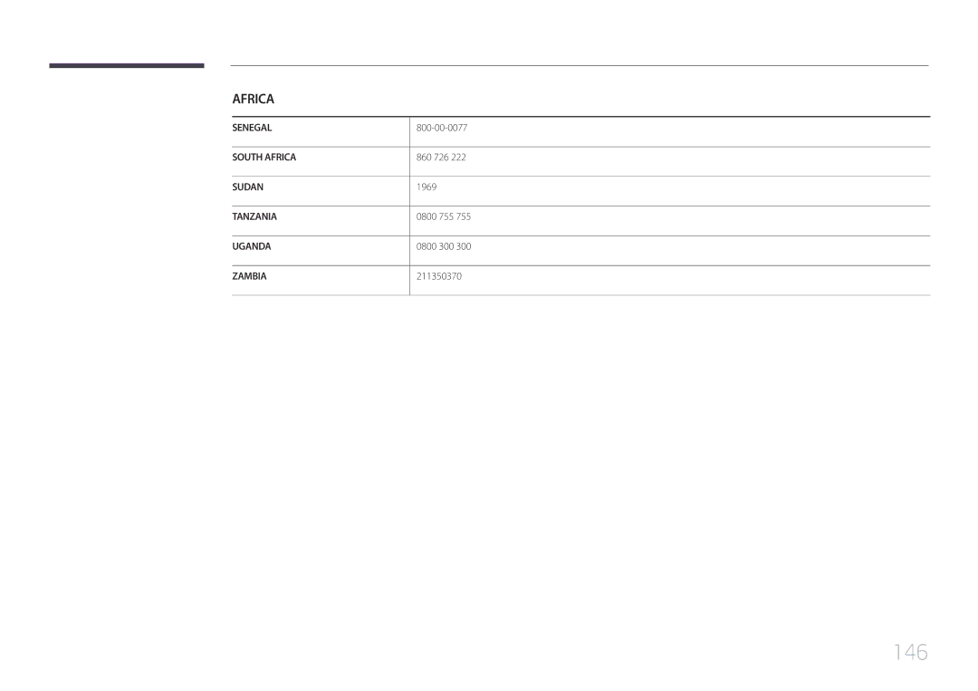 Samsung LH48RMDWLGU/CH, LH40RMDPLGU/EN, LH40RMDWLGU/CH manual 146 