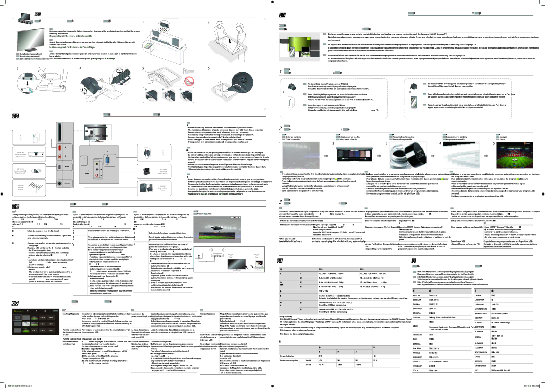 Samsung LH48RMDELGW/EN MagicInfo Express, Network, Setup Complete, Auto Tuning, Source des, Chaînes Mémorisation, Réseau 