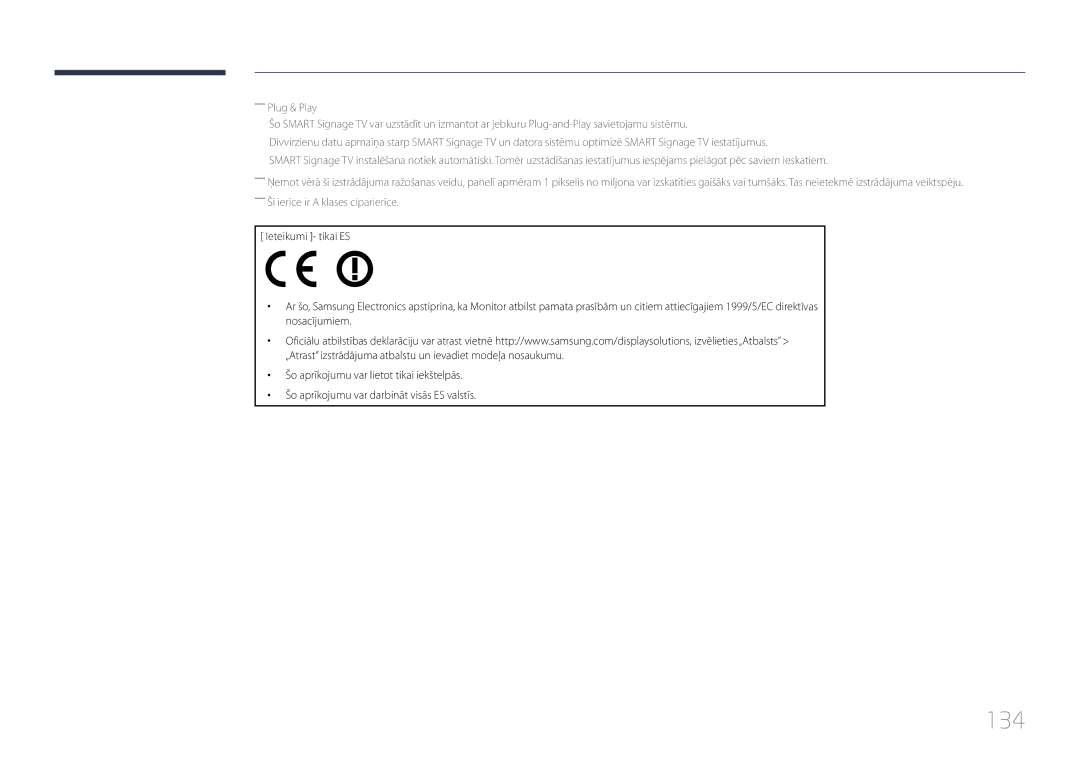 Samsung LH48RMDELGW/EN, LH40RMDPLGU/EN, LH48RMDPLGU/EN manual 134 