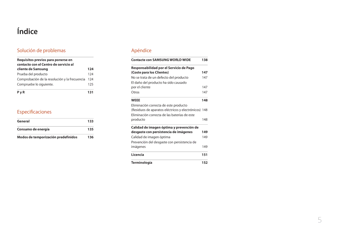 Samsung LH48RMDPLGU/EN, LH40RMDPLGU/EN manual Especificaciones 