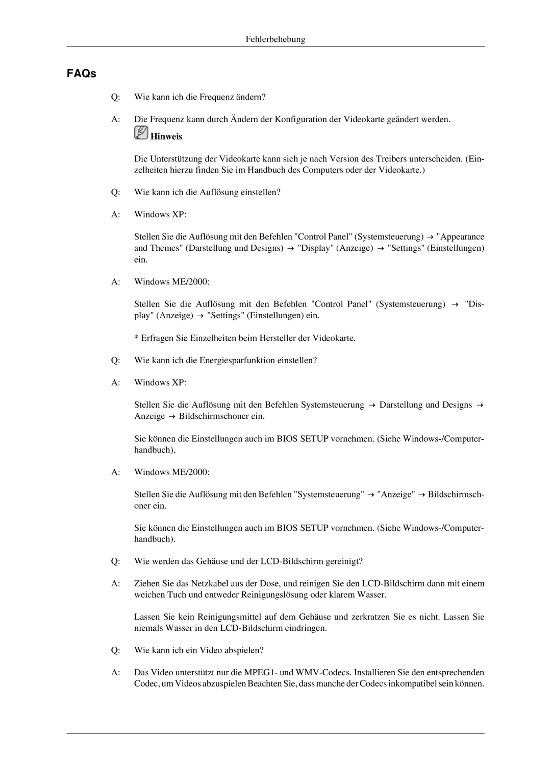 Samsung LH46TCTMBC/EN, LH40TCTMBC/EN manual FAQs 