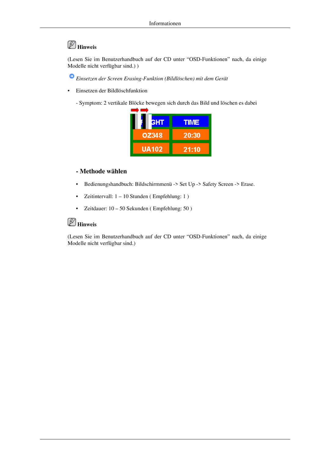 Samsung LH46TCTMBC/EN, LH40TCTMBC/EN manual Methode wählen 