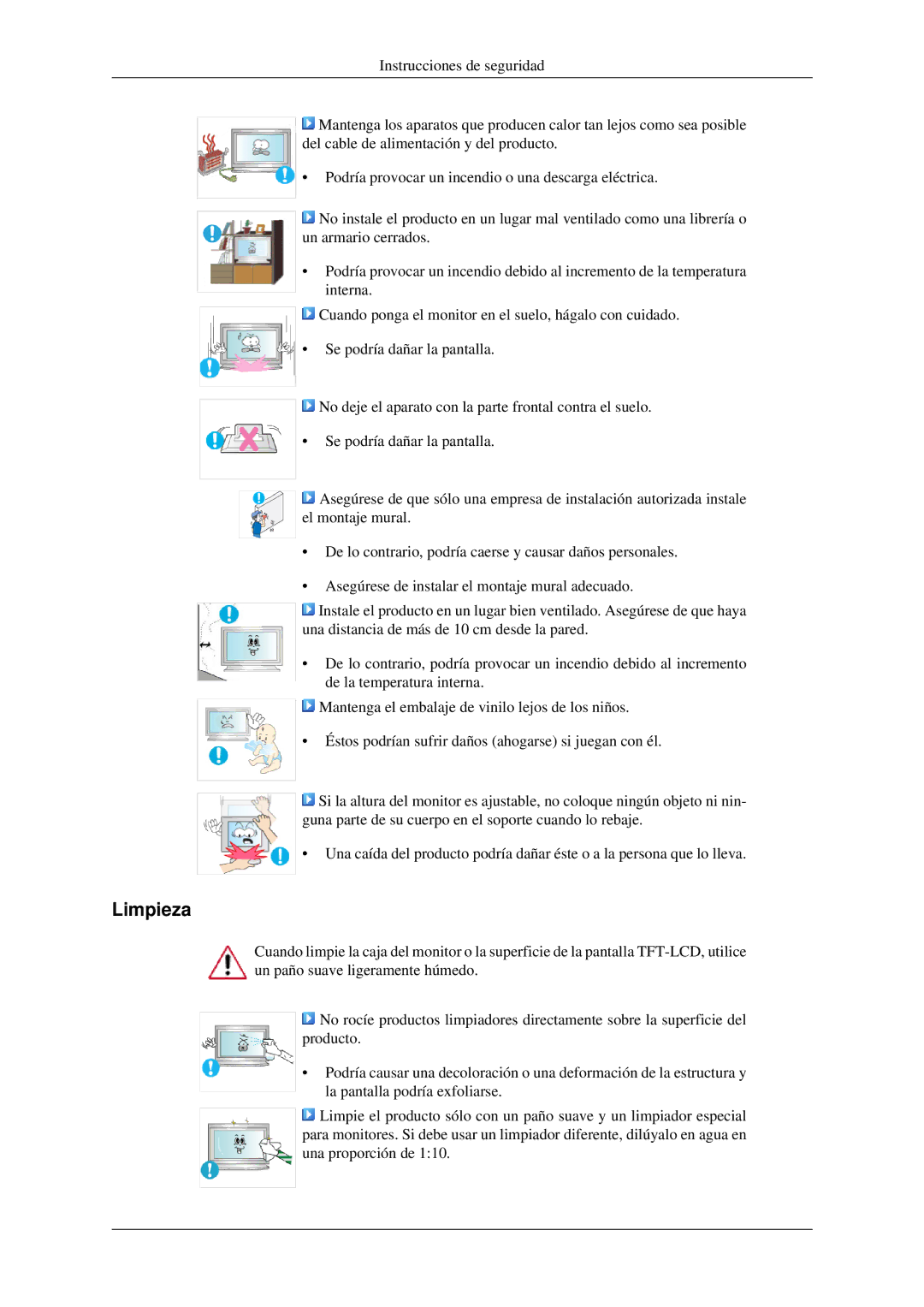 Samsung LH40TCTMBC/EN, LH46TCTMBC/EN manual Limpieza 