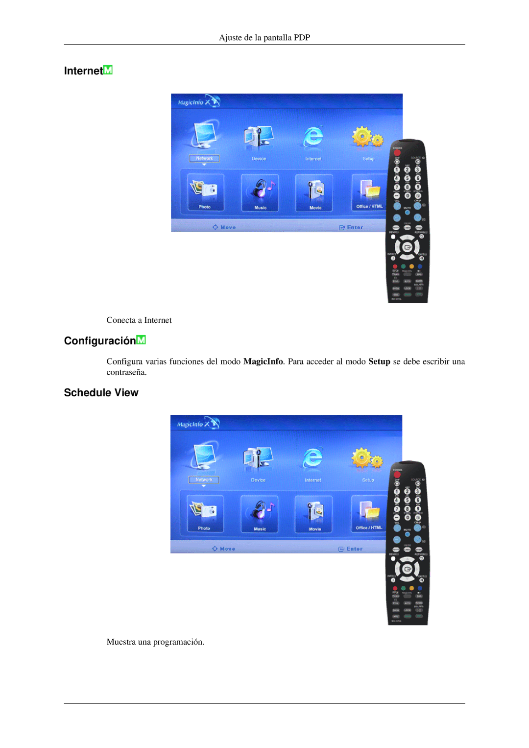 Samsung LH40TCTMBC/EN, LH46TCTMBC/EN manual Internet, Schedule View 