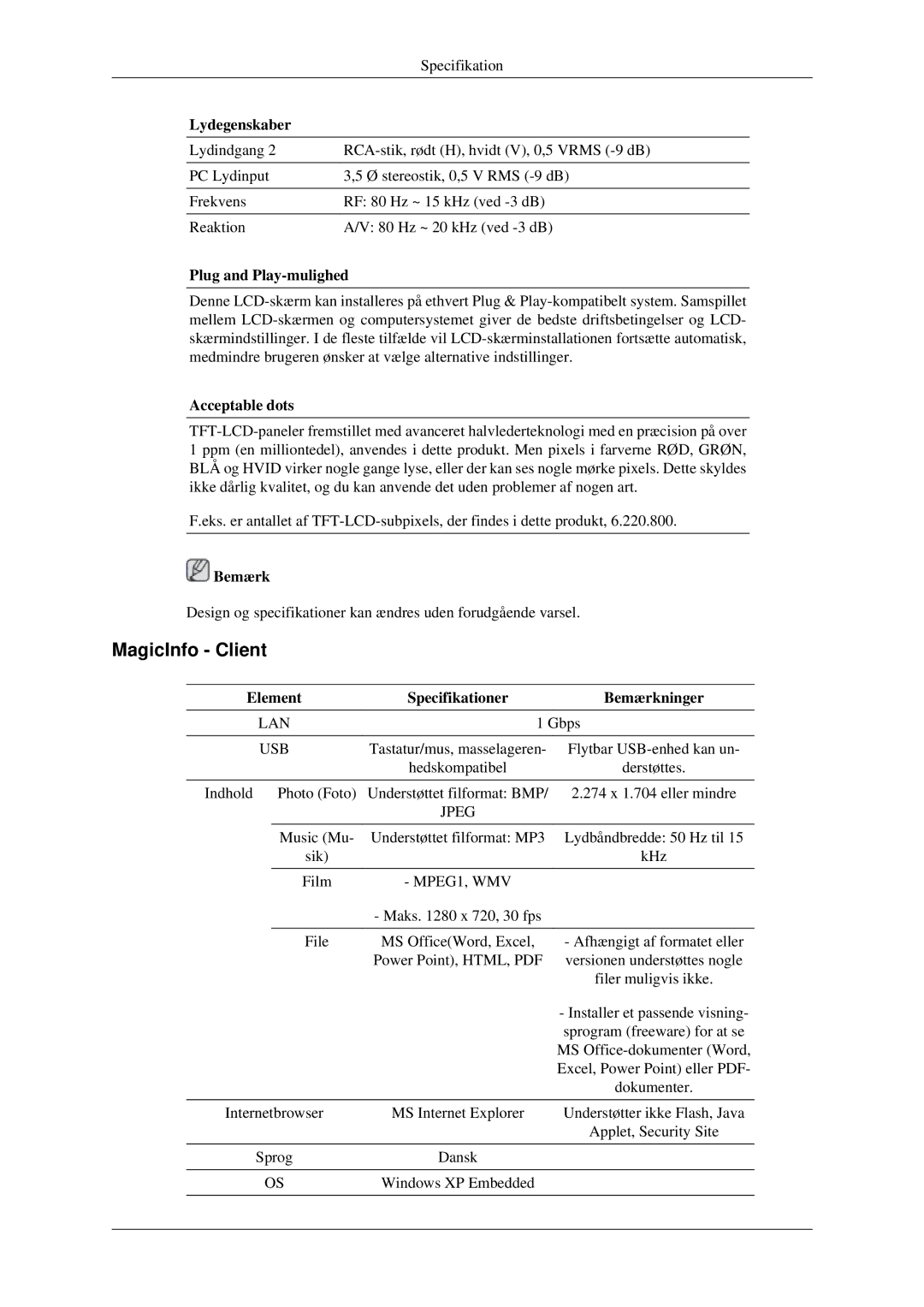 Samsung LH46TCTMBC/EN, LH40TCTMBC/EN manual MagicInfo Client 