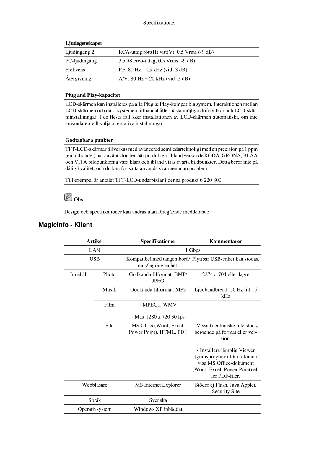 Samsung LH46TCTMBC/EN, LH40TCTMBC/EN manual MagicInfo Klient 