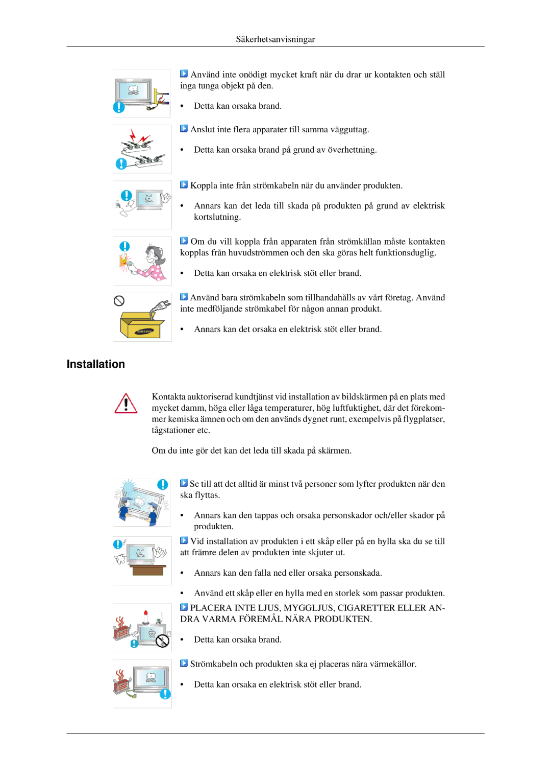 Samsung LH46TCTMBC/EN, LH40TCTMBC/EN manual Installation 