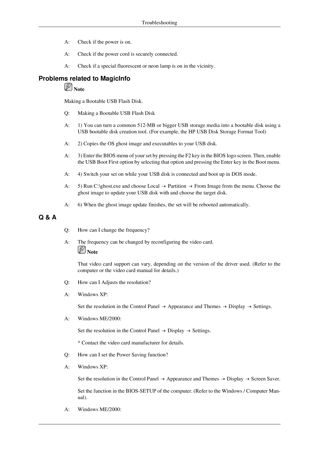 Samsung LH40TCTMBC/EN, LH46TCTQBC/XJ, LH46TCTMBC/EN, LH40TCTMBC/XY manual Problems related to MagicInfo 