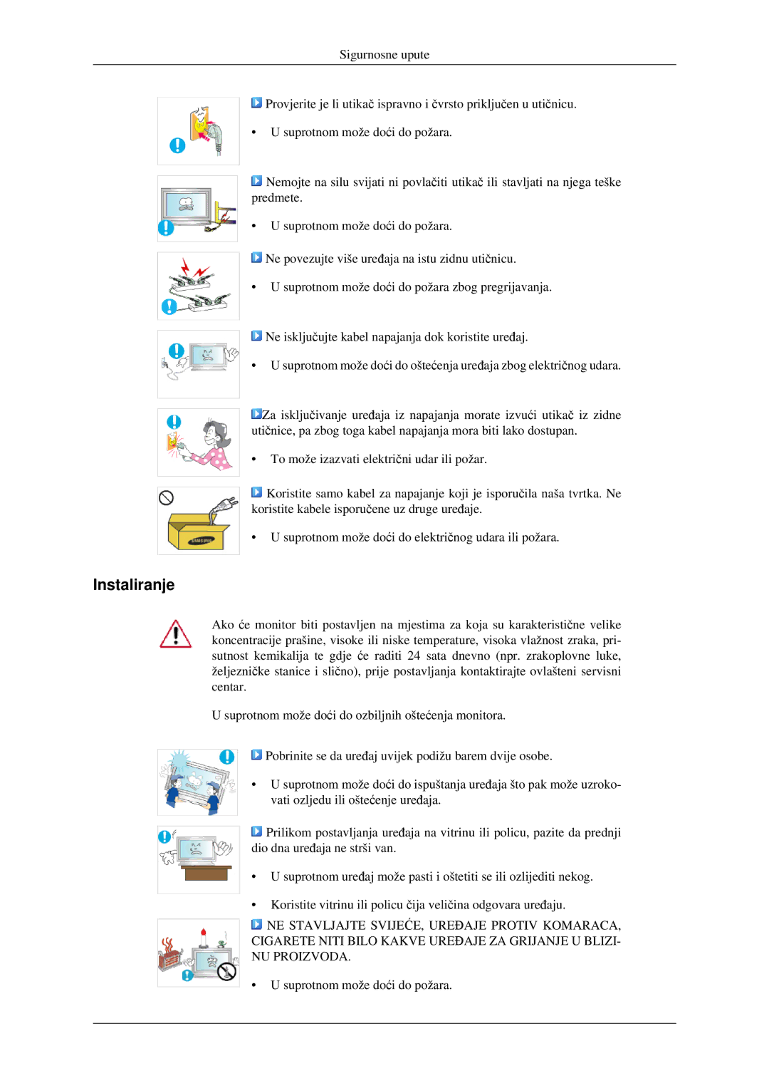 Samsung LH40TCTMBC/EN manual Instaliranje 