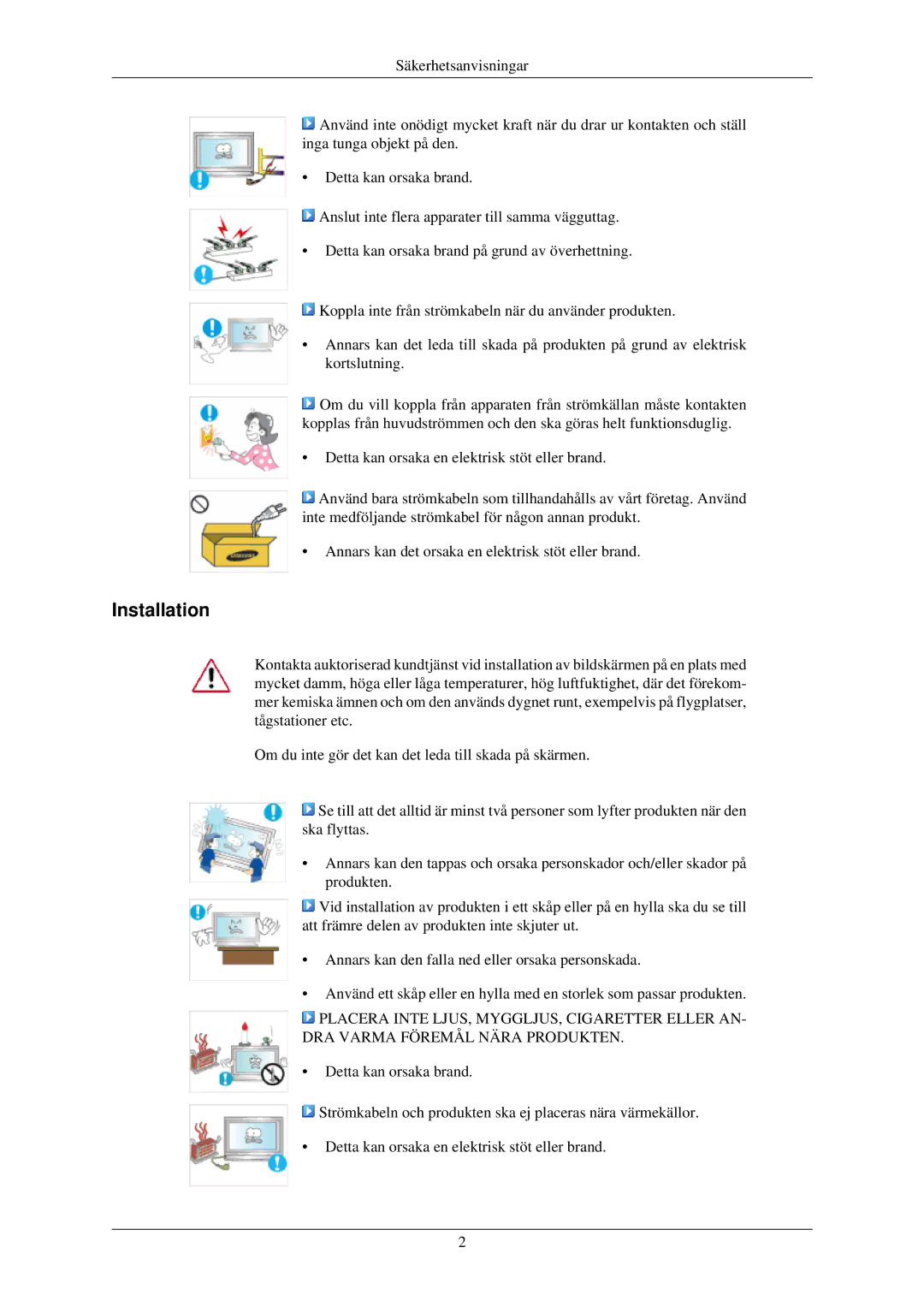 Samsung LH46TCUMBG/EN, LH40TCUMBG/EN, LH46TCUMBC/EN, LH40TCQMBG/EN, LH40TCUMBC/EN manual Installation 