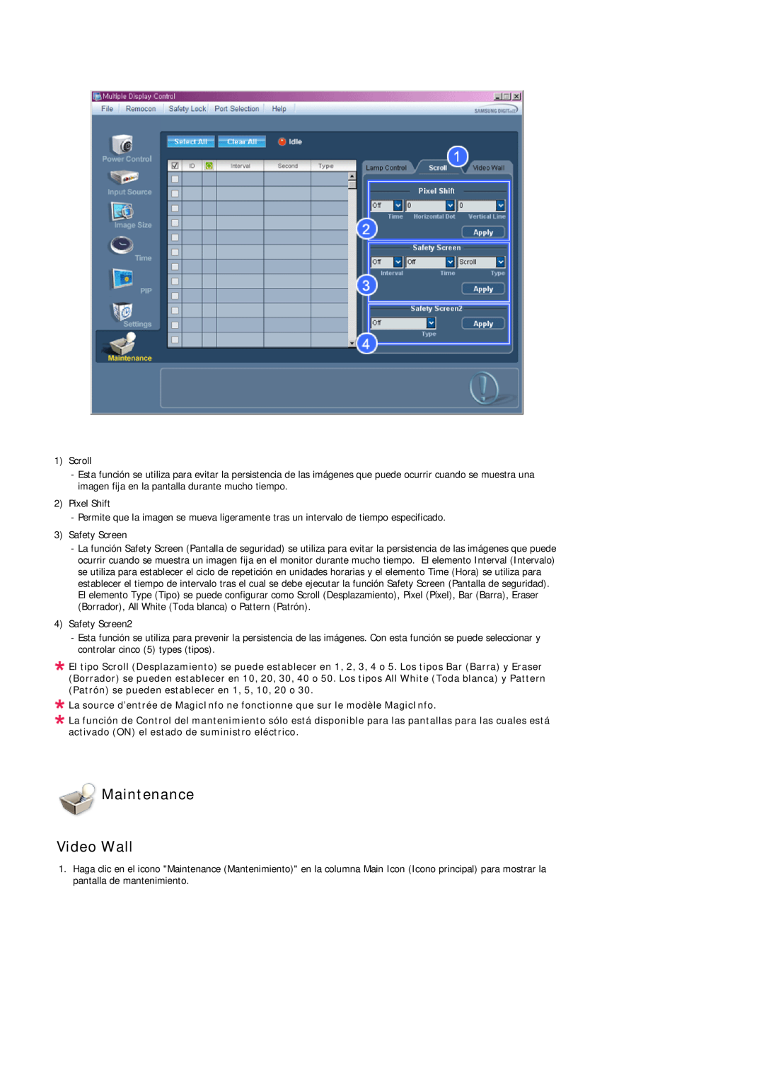 Samsung LH40TCQMBG/EN, LH40TCUMBG/EN, LH46TCUMBC/EN, LH46TCUMBG/EN, LH40TCUMBC/EN manual Maintenance Video Wall 