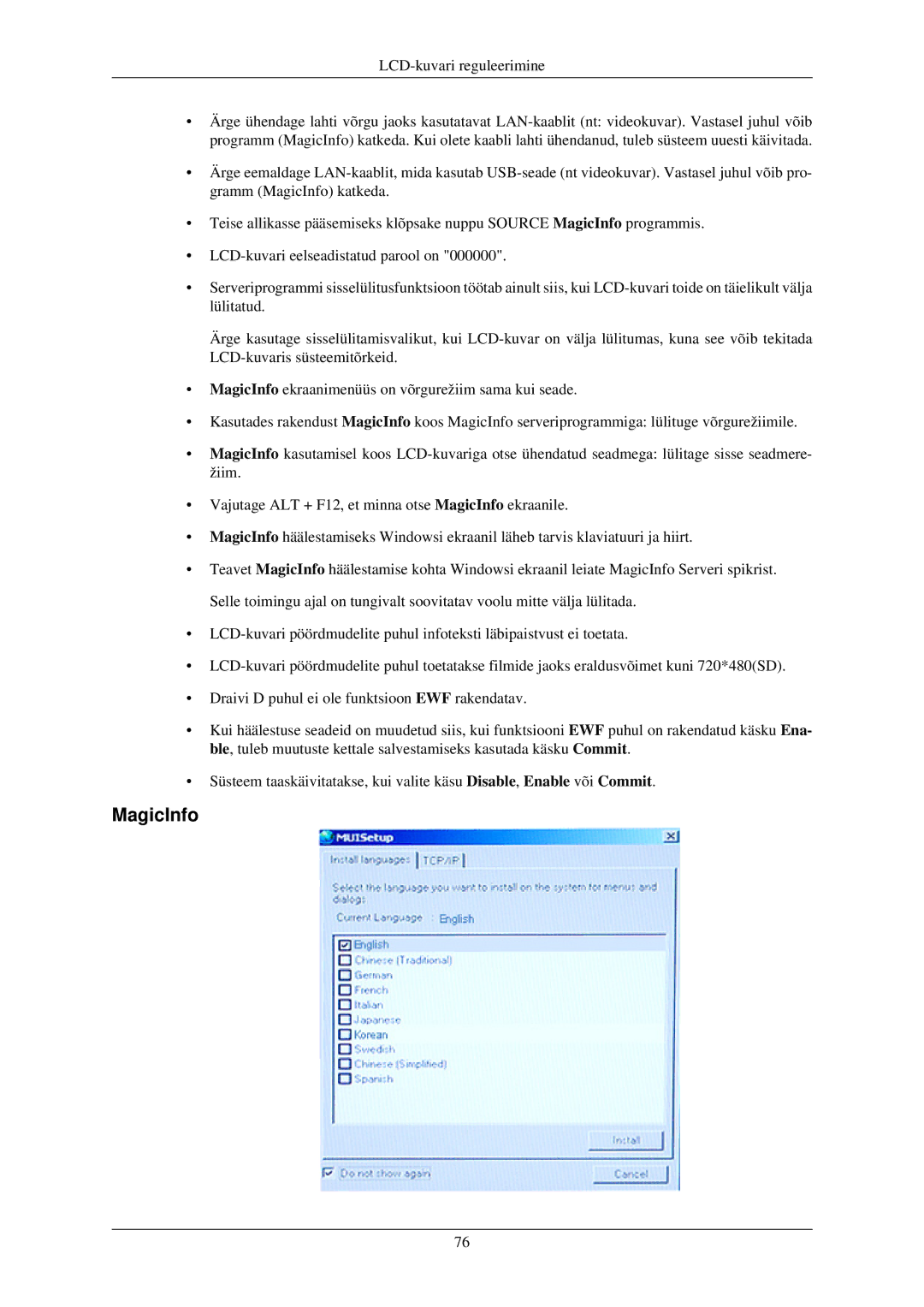 Samsung LH40TCUMBG/EN manual MagicInfo 