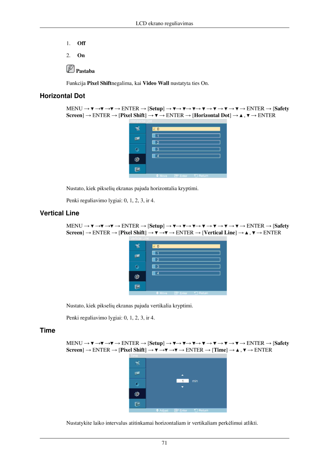 Samsung LH40TCUMBG/EN manual Horizontal Dot, Vertical Line 