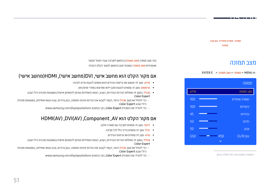 Samsung LH49DCHPLGC/EN, LH43DCJPLGC/EN manual ךסמ ןונווכ, ישיא בשחמhdmi ,ישיא בשחמdvi ,ישיא בשחמ אוה טלקה רוקמ םא, הנומת 