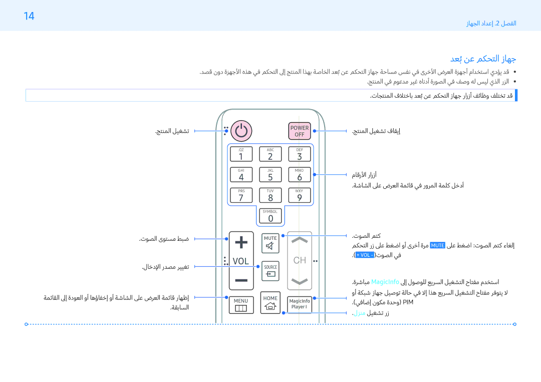 Samsung LH43PMFPBGC/EN, LH32PMFPBGC/EN, LH32PMFPBGC/NG, LH49PHFPBGC/UE, LH49PHFPBGC/NG, LH49PHFPMGC/NG دعبُنع مكحتلا زاهج, Vol 