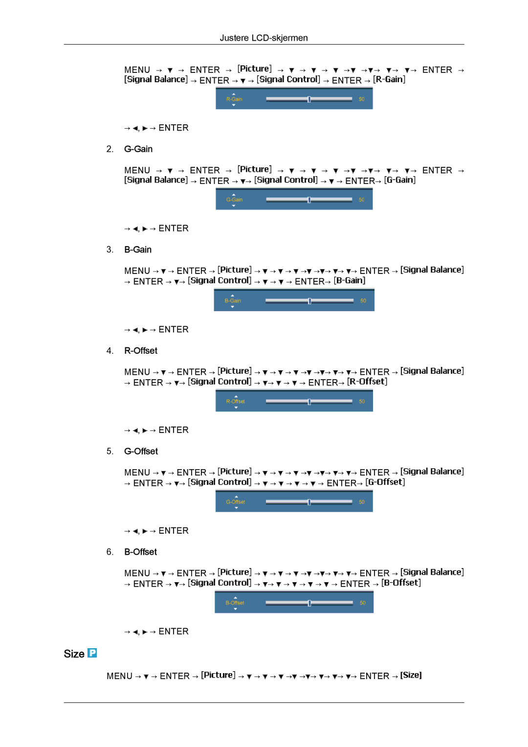 Samsung LH40BVPLSF/EN, LH46BVPLBF/EN, LH40BVTLBC/EN, LH40BVPLBF/EN, LH46BVTLBC/EN, LH46BVPLSF/EN manual ‐Offset 