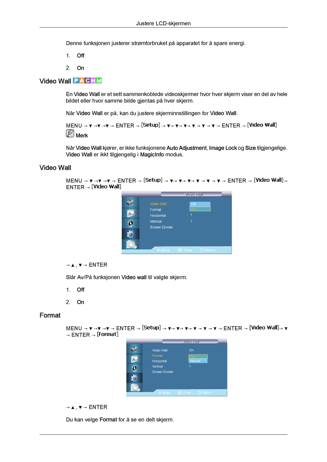 Samsung LH40BVPLSF/EN, LH46BVPLBF/EN, LH40BVTLBC/EN, LH40BVPLBF/EN, LH46BVTLBC/EN, LH46BVPLSF/EN manual Video Wall, Format 