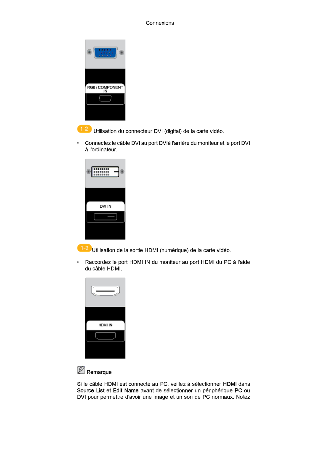 Samsung LH40BVPLBF/EN, LH46BVPLBF/EN, LH40BVTLBC/EN, LH46BVTLBC/EN manual Remarque 