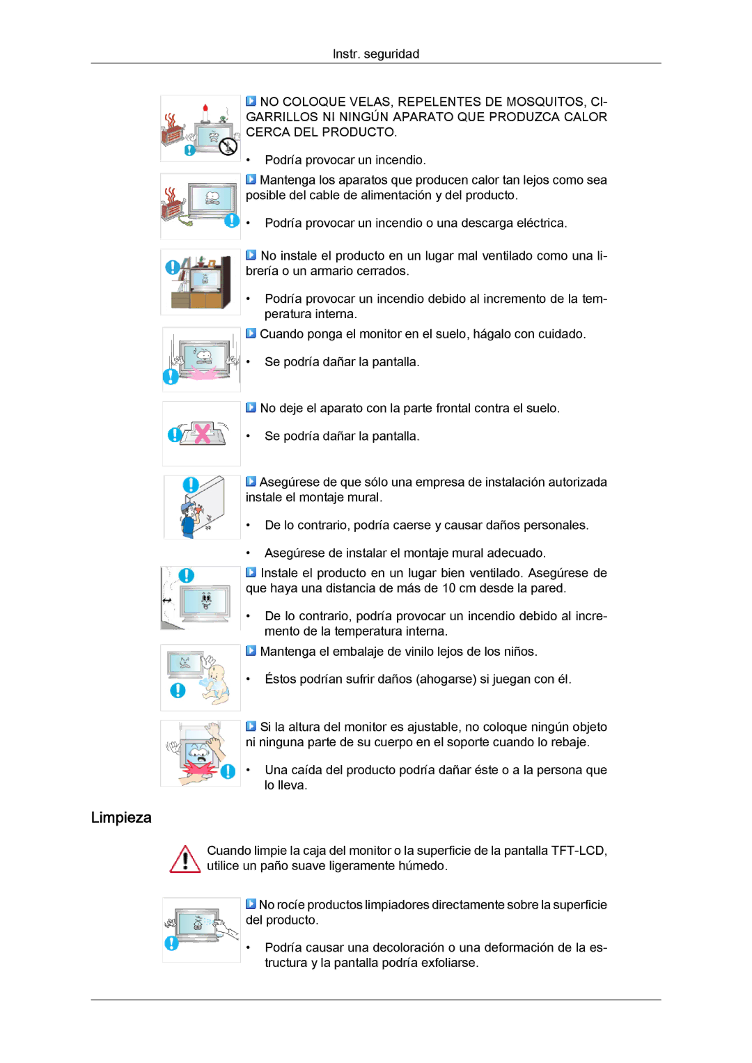 Samsung LH46BVPLBF/EN, LH40BVTLBC/EN, LH40BVPLBF/EN, LH46BVTLBC/EN manual Limpieza 