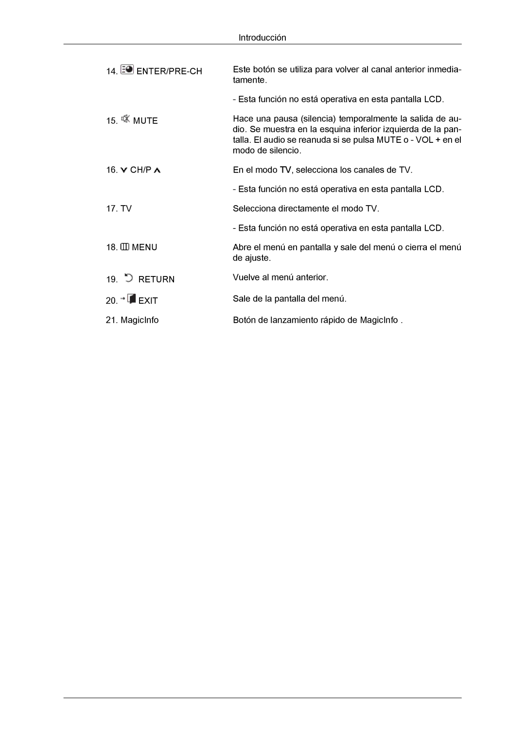 Samsung LH46BVPLBF/EN, LH40BVTLBC/EN, LH40BVPLBF/EN, LH46BVTLBC/EN manual Ch/P 