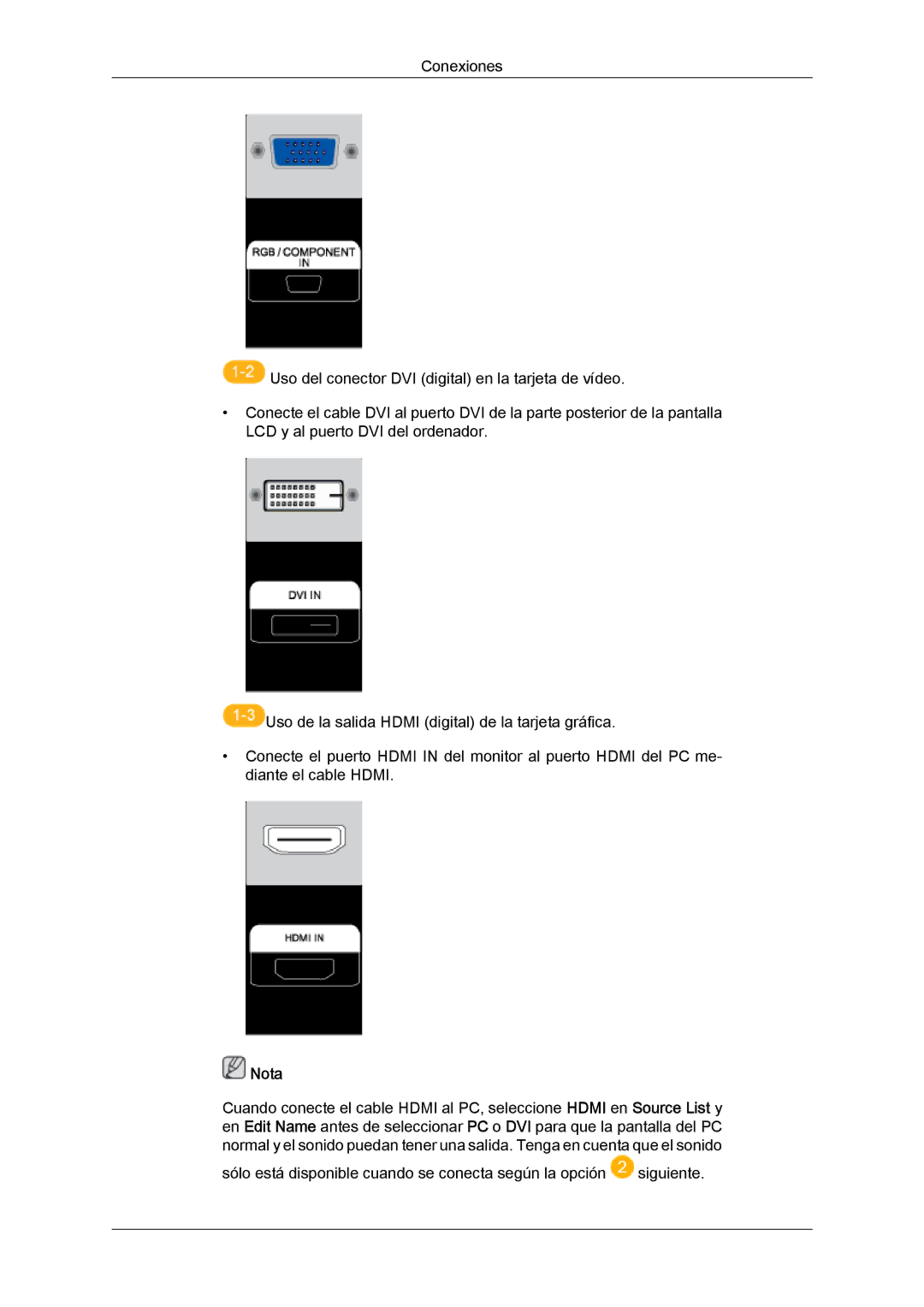 Samsung LH40BVPLBF/EN, LH46BVPLBF/EN, LH40BVTLBC/EN, LH46BVTLBC/EN manual Nota 