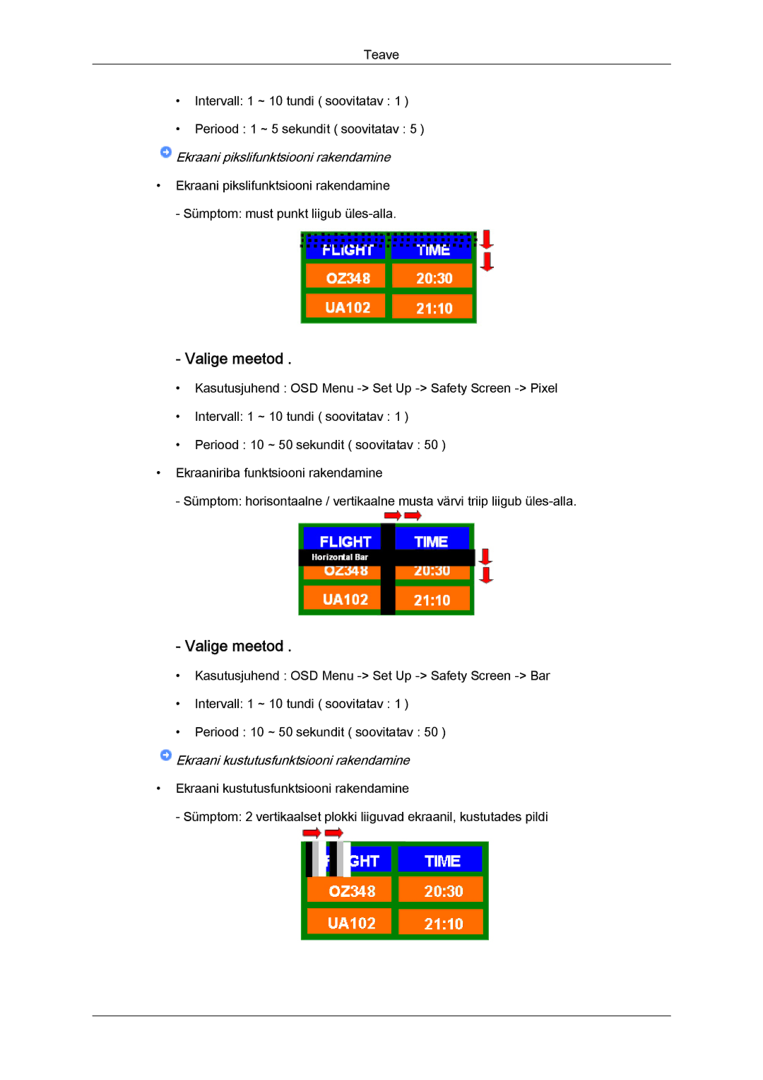 Samsung LH46BVPLBF/EN, LH40BVTLBC/EN manual Ekraani pikslifunktsiooni rakendamine 