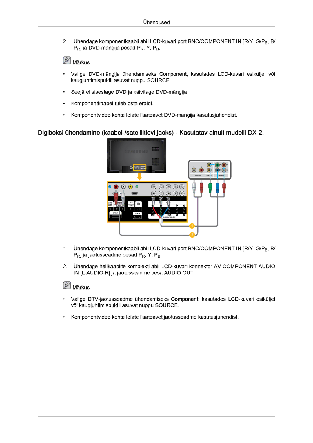 Samsung LH46BVPLBF/EN, LH40BVTLBC/EN manual Märkus 