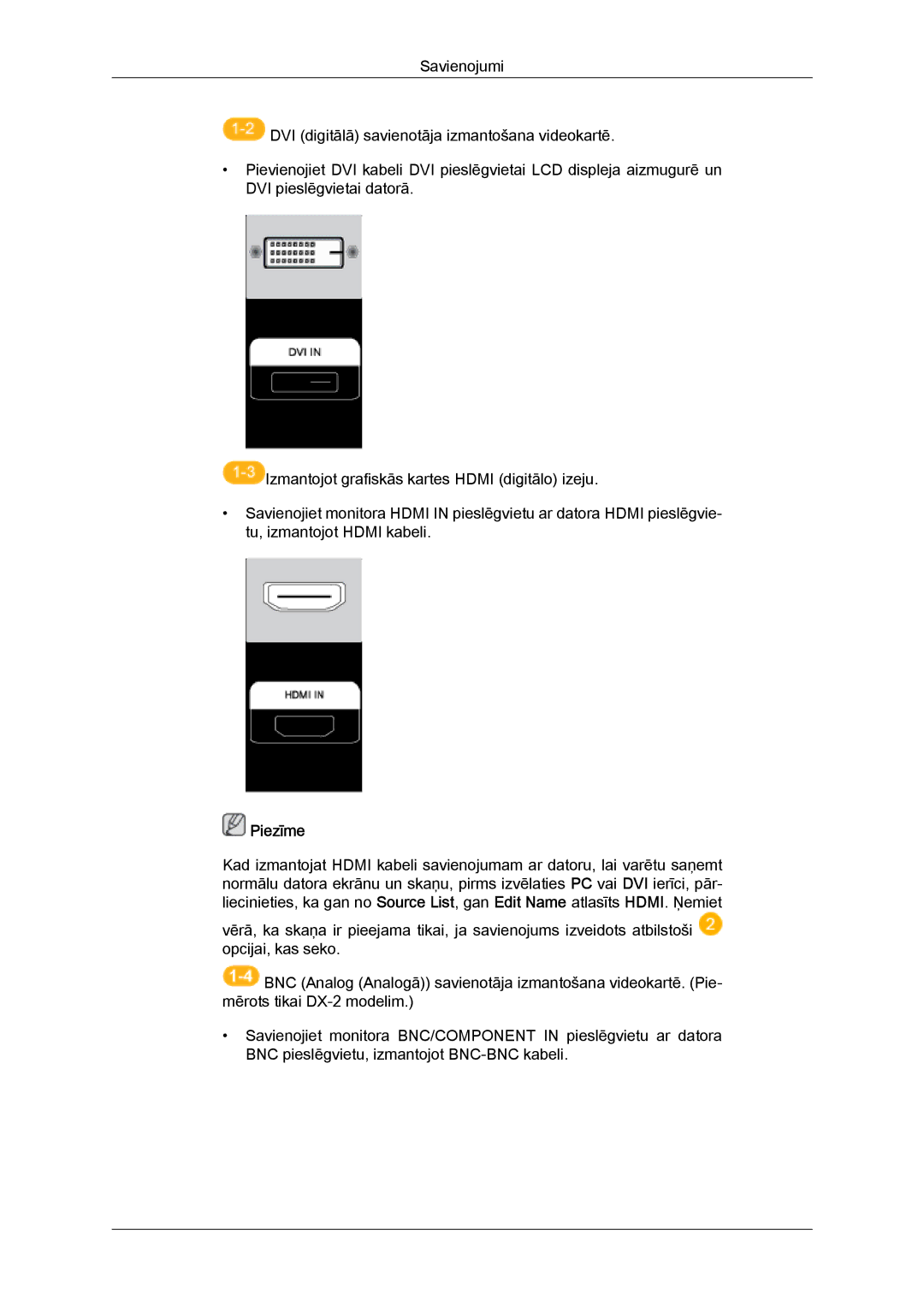 Samsung LH40BVTLBC/EN, LH46BVPLBF/EN manual Piezīme 