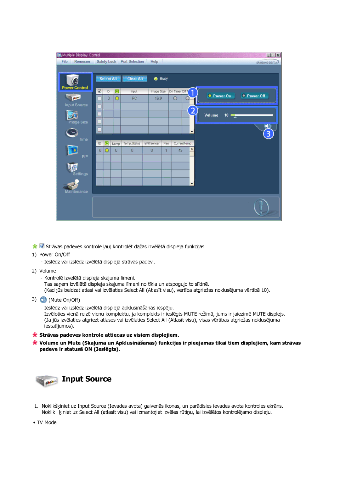 Samsung LH40BVTLBC/EN, LH46BVPLBF/EN manual Input Source 