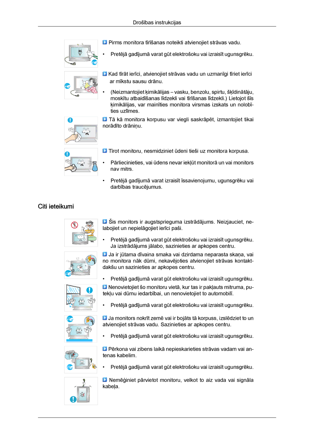 Samsung LH40BVTLBC/EN, LH46BVPLBF/EN manual Citi ieteikumi 