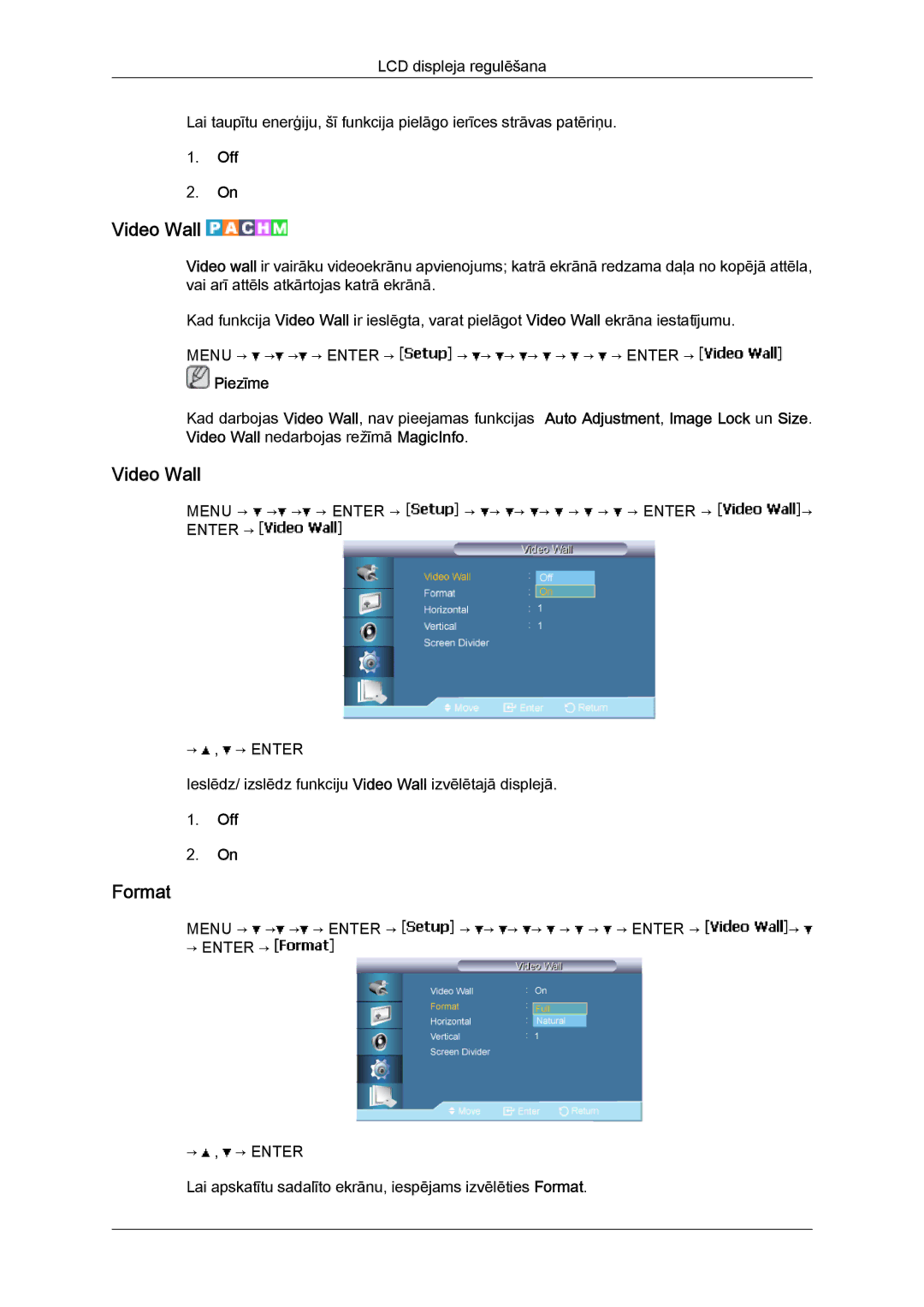 Samsung LH46BVPLBF/EN, LH40BVTLBC/EN manual Video Wall, Format 