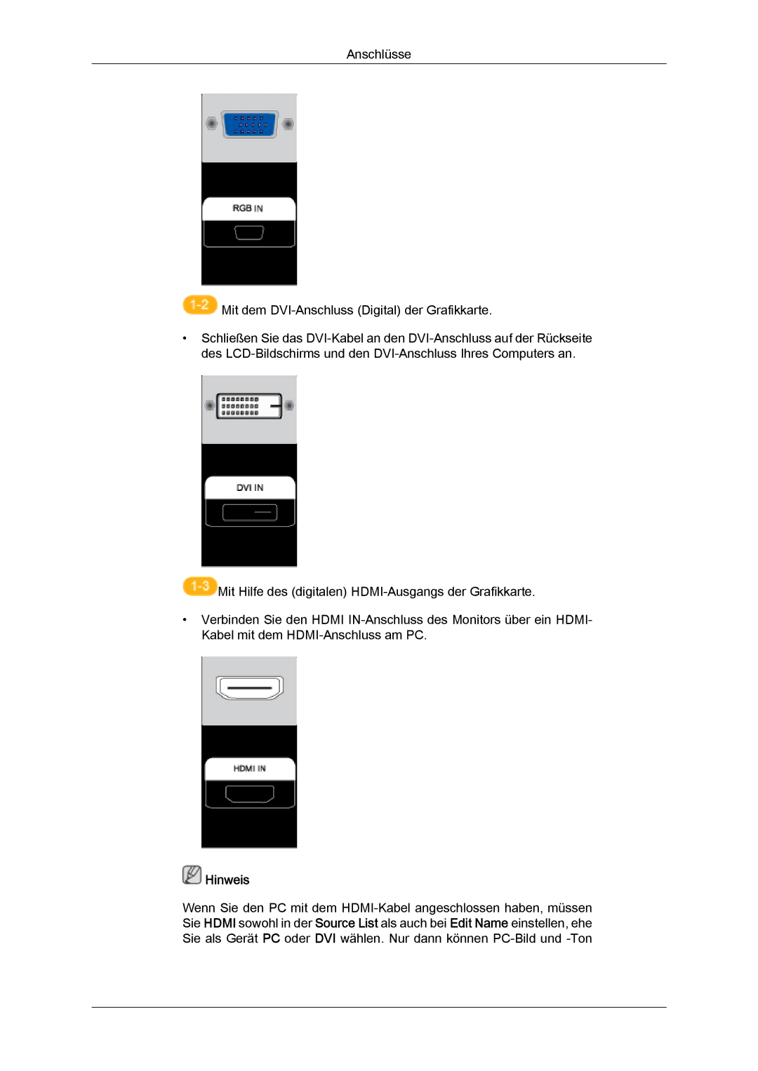 Samsung LH40BVTLBC/EN, LH46BVTMBC/EN, LH46BVPLBF/EN, LH40BVPLBF/EN, LH46BVTLBC/EN manual Hinweis 