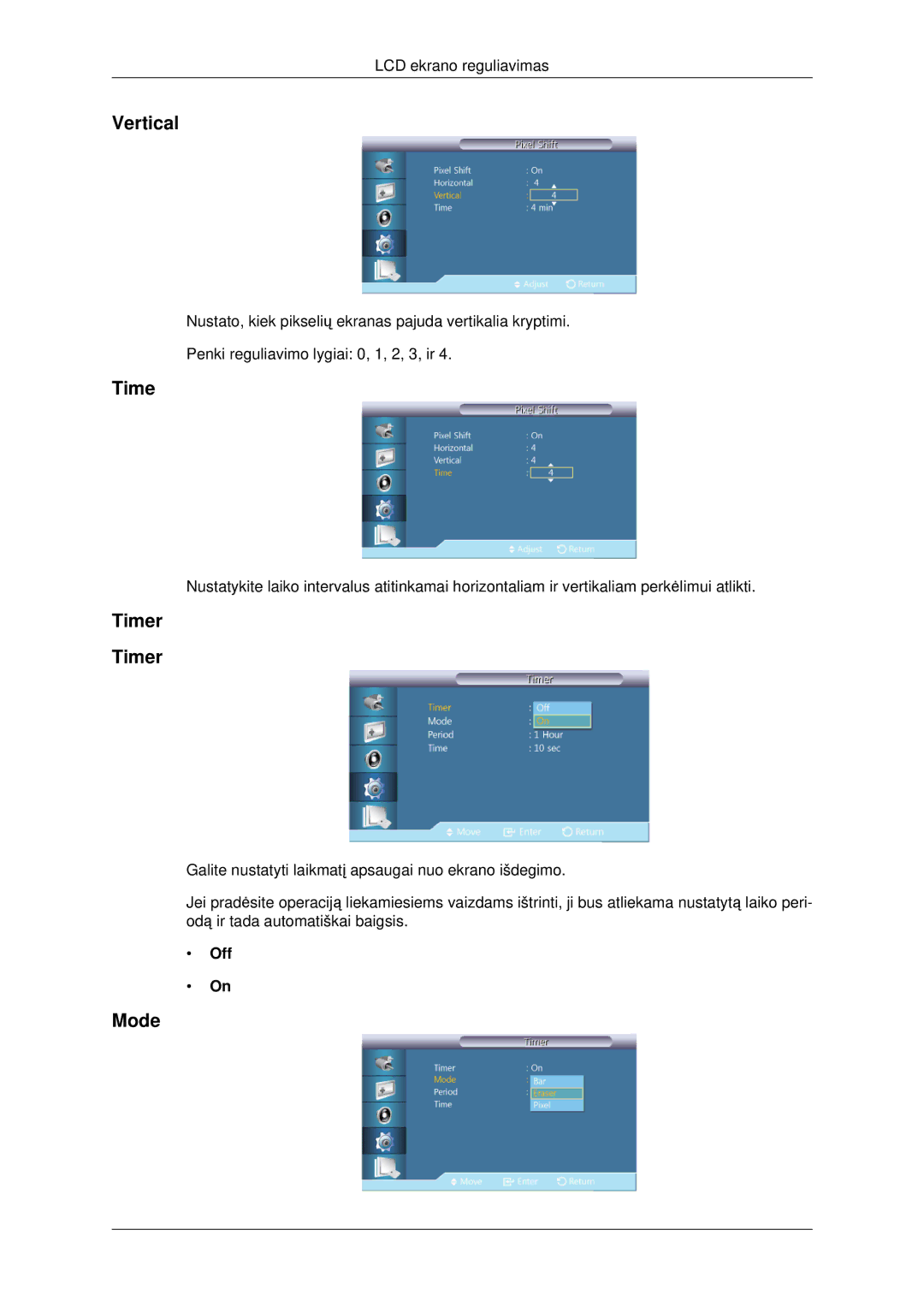 Samsung LH46CBQLBB/EN, LH46CKTLBB/EN manual Timer 