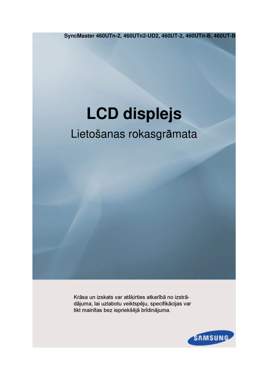 Samsung LH46CKTLBB/EN, LH46CBQLBB/EN manual LCD displejs 