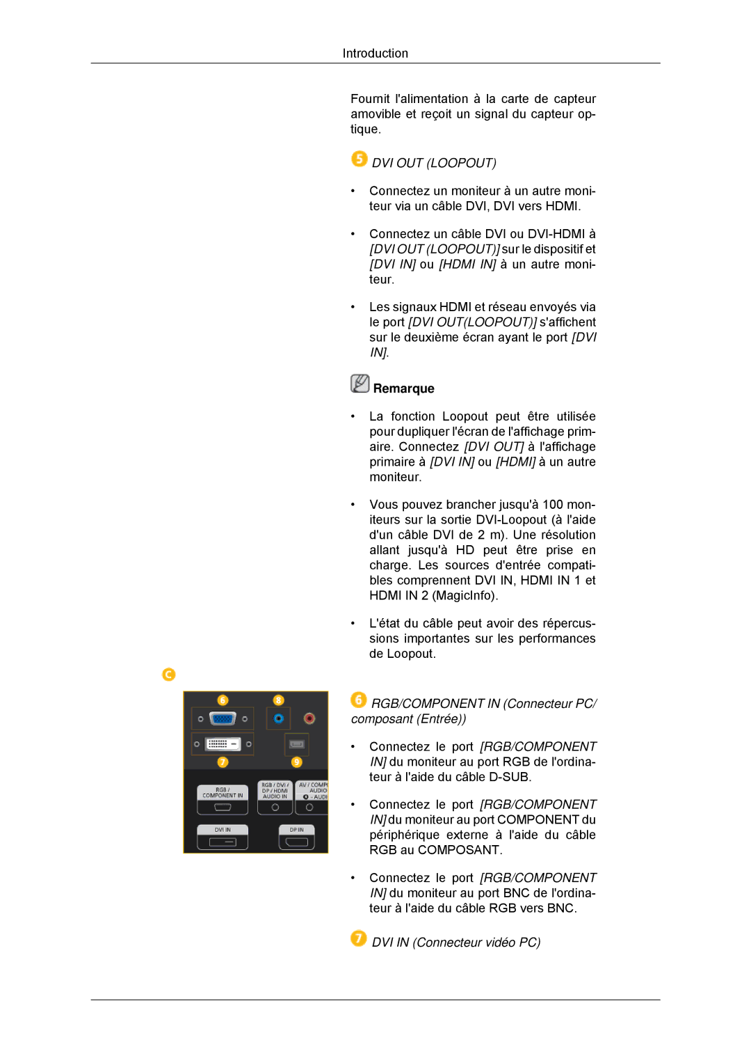 Samsung LH46CBPLBB/EN, LH46CBTLBB/EN, LH46CBQLBB/EN, LH46CBULBB/EN, LH46CKPLBB/EN, LH46CKULBB/EN, LH46CKTLBB/EN DVI OUT Loopout 