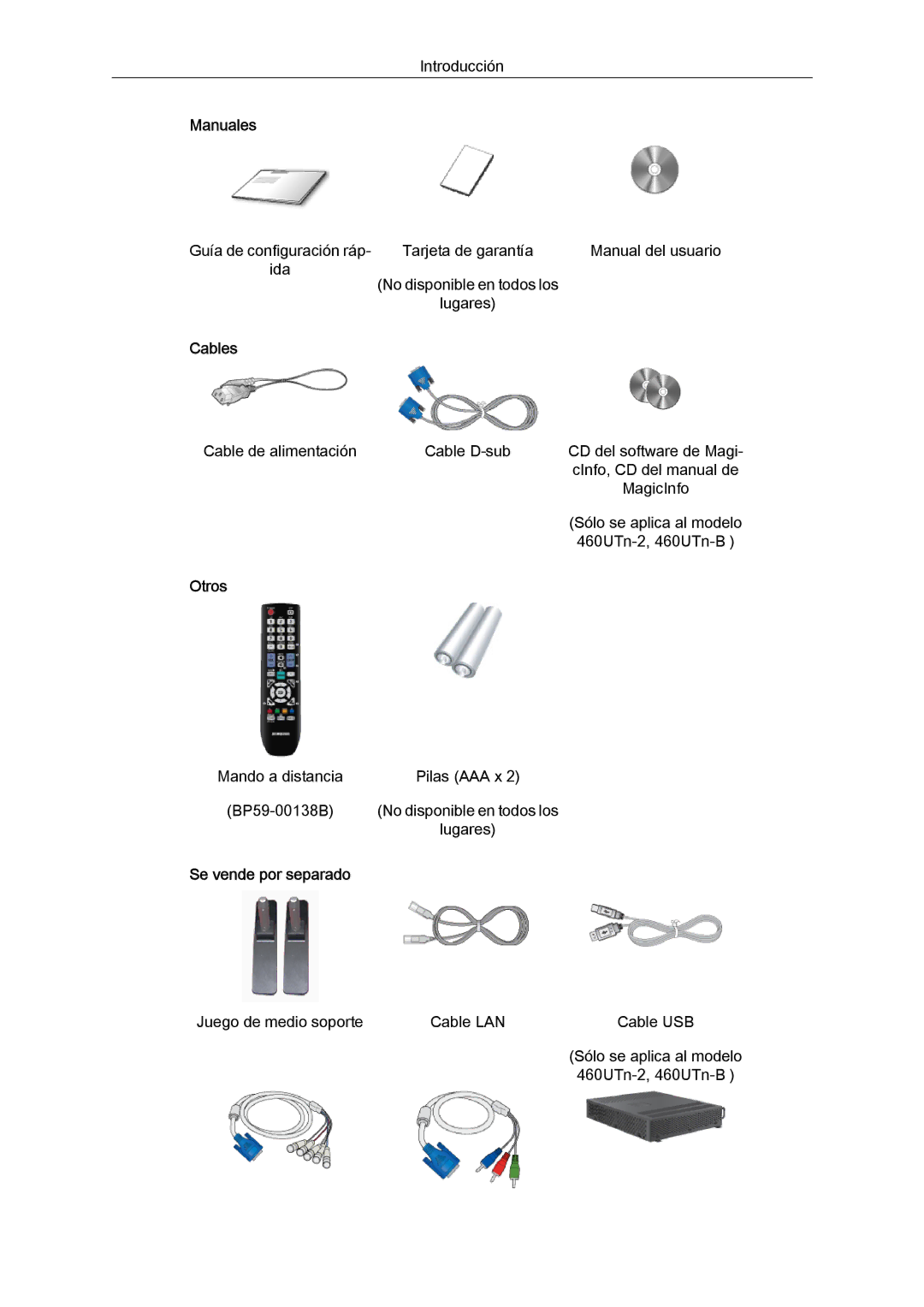 Samsung LH46CKPLBB/EN, LH46CBTLBB/EN, LH46CBQLBB/EN, LH46CBULBB/EN, LH46CBPLBB/EN, LH46MVQLBB/EN, LH46CKULBB/EN manual Otros 