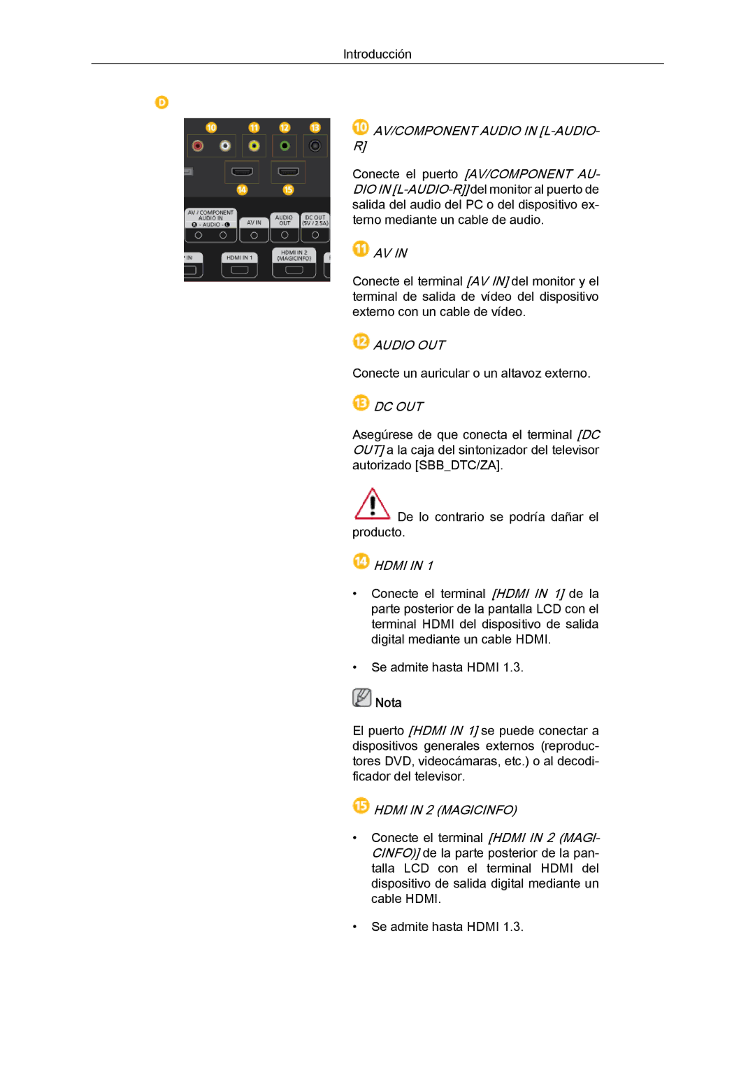 Samsung LH46CKTLBB/EN, LH46CBTLBB/EN, LH46CBQLBB/EN, LH46CBULBB/EN, LH46CKPLBB/EN, LH46CBPLBB/EN, LH46MVQLBB/EN manual Audio OUT 